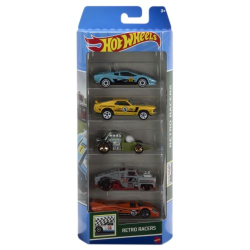 Set 5 masini hot wheels cu design retro racers mt1806_htv50