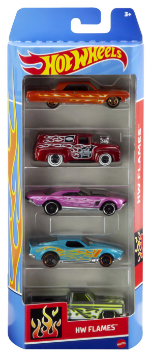 Set 5 masini hot wheels hw flames mt1806_htv47