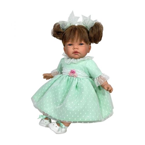 Papusa nines d'onil celia p. Saten rochie menta plumeti 1712