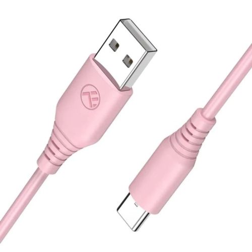 Cablu silicon tellur usb to type-c 3a 1m roz tll155402