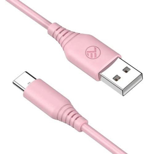 Cablu silicon tellur usb to type-c 3a 1m roz tll155402