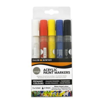 Marker acrylic set 5buc simply fl126300903