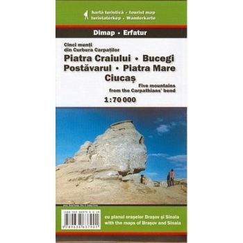 Harta Piatra Craiului. Bucegi. Postavarul. Piatra Mare. Ciucas