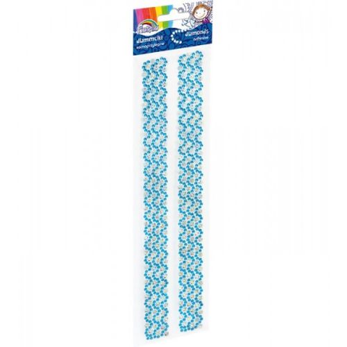 Accesorii creatie diamante autoadezive 2 dantele bleu a1235