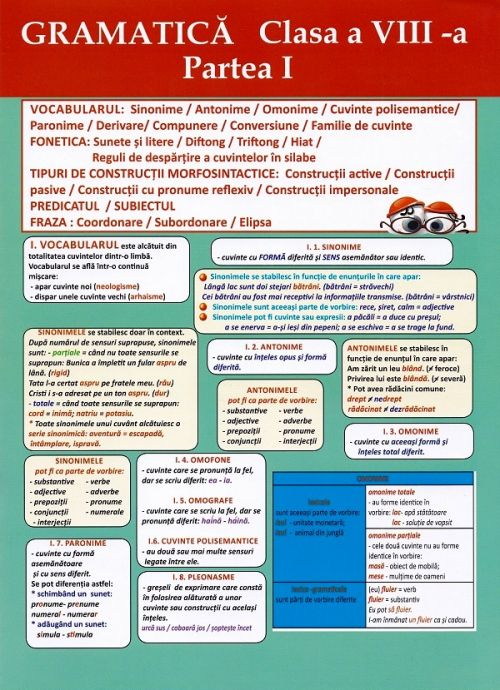 Plansa. Gramatica - Clasa 8 Partea 1