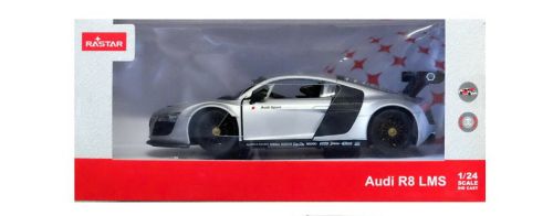 Masinuta metalica audi r8 argintie scara 1:24 ras56100