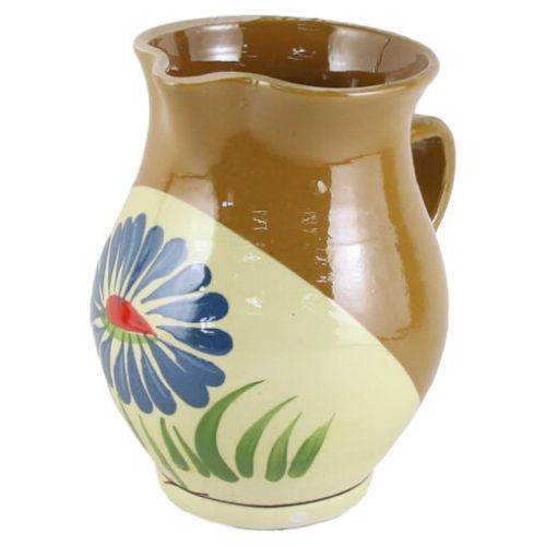Cana pentru vin din ceramica 1 l cu flori