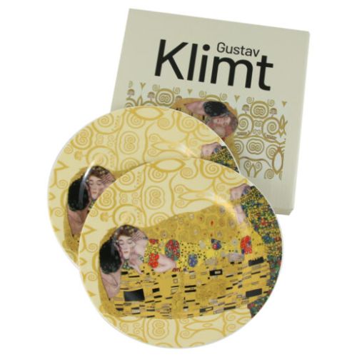 Set 2 farfurii desert 19 cm the kiss Gustav Klimt