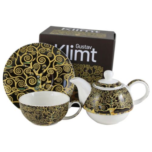 Set ceainic ceasca farfurioara si infuzor metalic 350/240cm