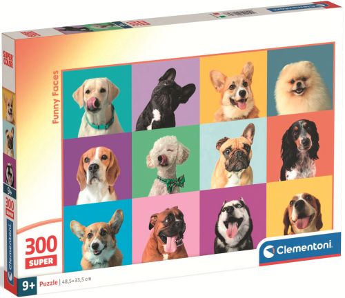 Puzzle 300 piese, funny faces - catelusi haiosi cl21739