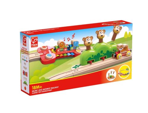 Jucarie din lemn - sina de tren muzicala jungla 19p e3825a
