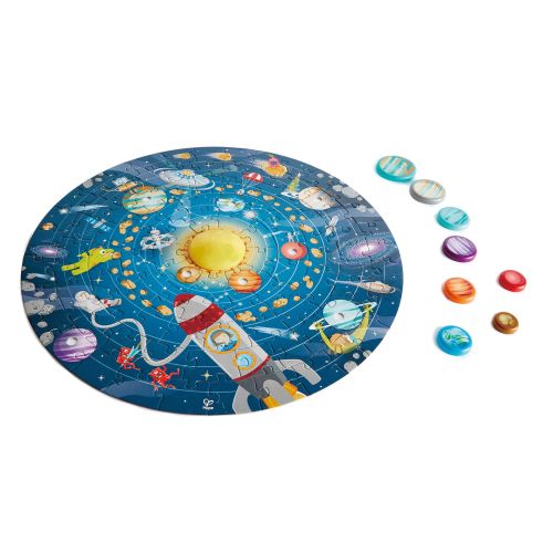 Puzzle sistemul solar  din lemn  102 piese e1625a