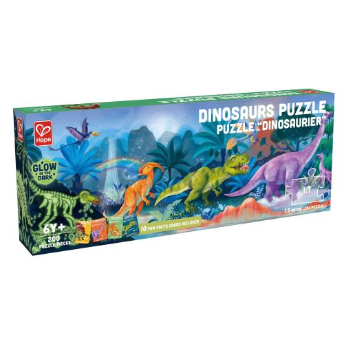 Puzzle copii cu dinozauri fotoluminescent 200 piese e1632a