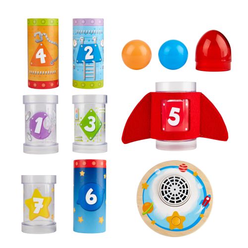 Jucarie de stivuit - racheta cu ventilator si numere e0387b