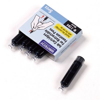 Set 5 patroane cern pt stilou retr writech albs w-784/5-blue