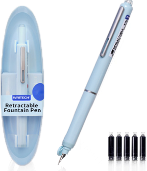 Stilou retract writech albastr+5 patr albstre w-784/1-d-blue