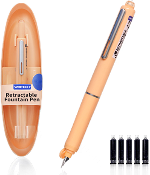 Stilou retract writech portoc+5 patr albstre w-784/1-b-blue