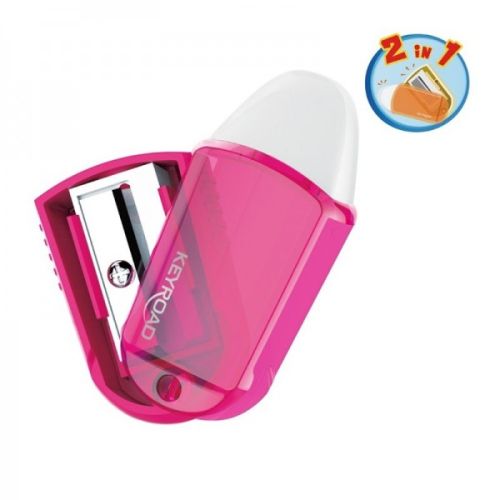 Ascutitoare plastic simpla+radiera keyroad kr971837