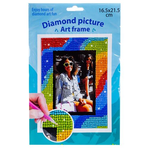 Set creativ: rama foto cu diamante, 16.5x21.5 cm  40002