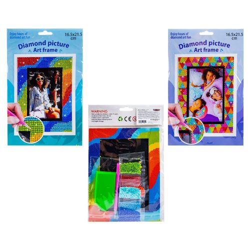 Set creativ: rama foto cu diamante, 16.5x21.5 cm  40002