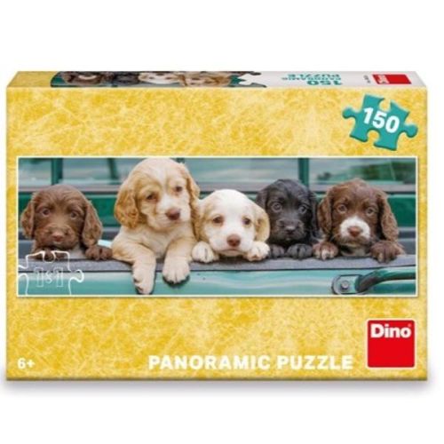 Puzzle 150 piese panoramic catelusi - dino toys 393325