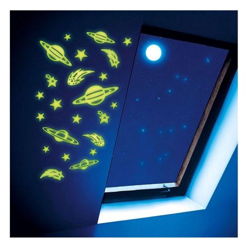 Stickere fosfforescente spatiu glow fun toi-toys 35050c