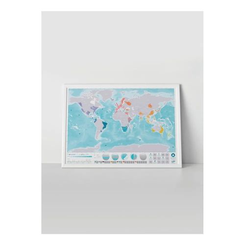 Scratch map - harta lumii razuibila 82x60 cm - oceans lukoce