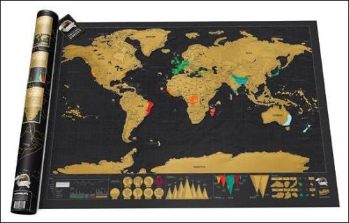 Scratch map - harta lumii razuibila 119x84 cm - luksdxlp