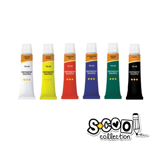 Tempera 16ml 6 cul/set SC969 s-cool 30353