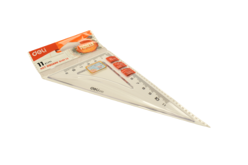 Echer 30/60 grade 11cm transparent deli dleg10112