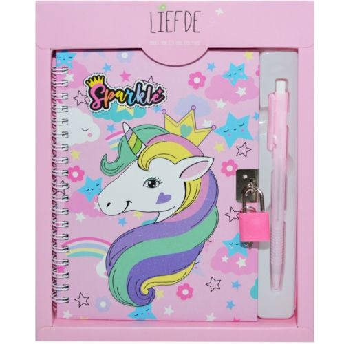 Jurnal cu lacat si pix unicorn hs-32-001