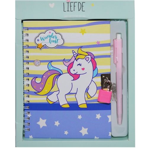 Jurnal cu lacat si pix unicorn hs-32-001