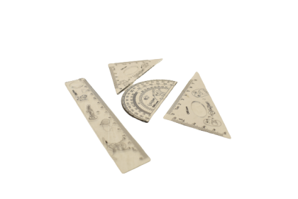 Set geometrie 4 piese transp.  Bumpees deli dleg00803
