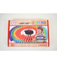 Domino de lemn colorate 100 piese zx-018