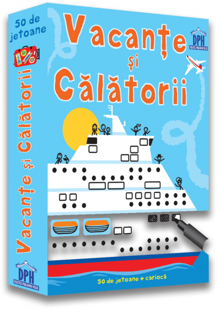 Vacante si calatorii - deseneaza si sterge - 50 de jetoane