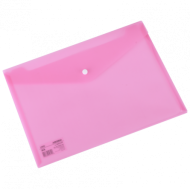 Mapa plastic cu buton a4 rosie deli dle5505r