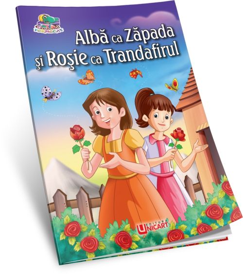 Carte de colorat  A5 - Alba ca zapada si Rosie ca trandafir