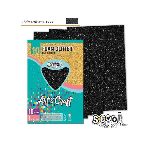 Hartie buretata glitter gri 20x30cm sc1227 / coala