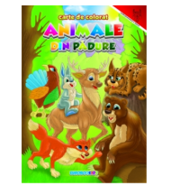 Animale din padure - carte colorat A4