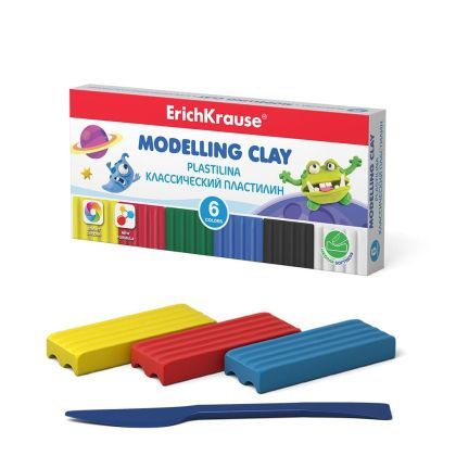 Plastilina monster 6 cul 90gr ustensile modelaj erich 50551