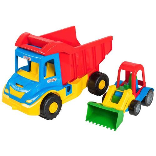 Camion + utilaj constructie, 38x20x25 cm - tigres 39219