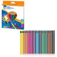 Creioane Color cu Radiera 24 Culori/ Set SC1482
