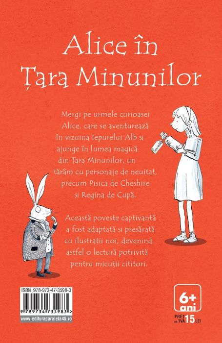 Alice in tara minunilor text adaptat 6+