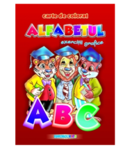 Alfabetul - exercitii grafice - carte de colorat B5