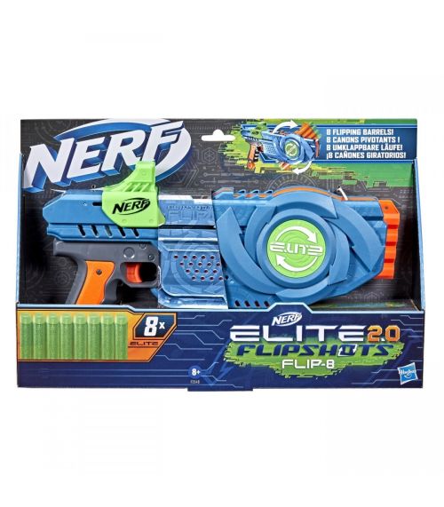 Nerf blaster elite 2.0 flip 8 proiectile f2549