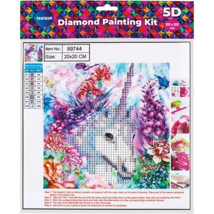 Kit mozaic cu pietre acrilice 20*20 unicorn centrum 89744