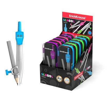 Compas metalic cu creion in etui plastic erich 45026