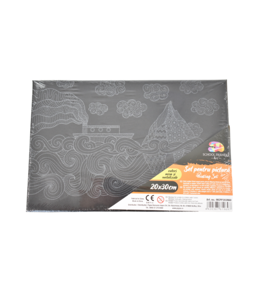 Panza predesenata pe sasiu neagra 20*30cm mare mcpp203n60