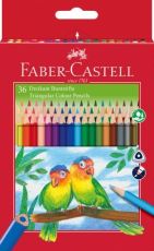 Creioane Colorate Triunghiulare, 36 Culori + Ascuțitoare, FB FC120536