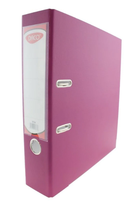 Biblioraft plastifiat, 75mm, Daco mov